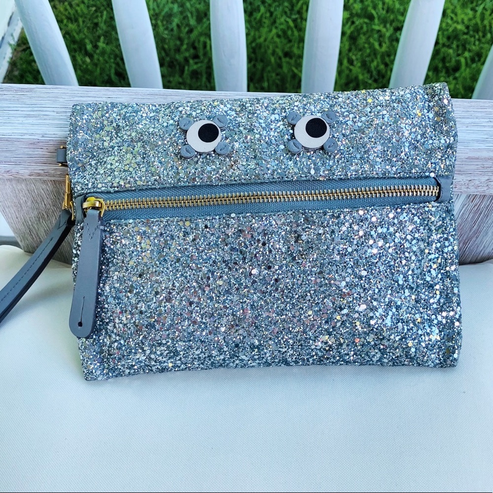Anya Hindmarch Glitter Circulus Eyes Clutch EUC - Picture 12 of 16